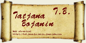 Tatjana Bojanin vizit kartica
